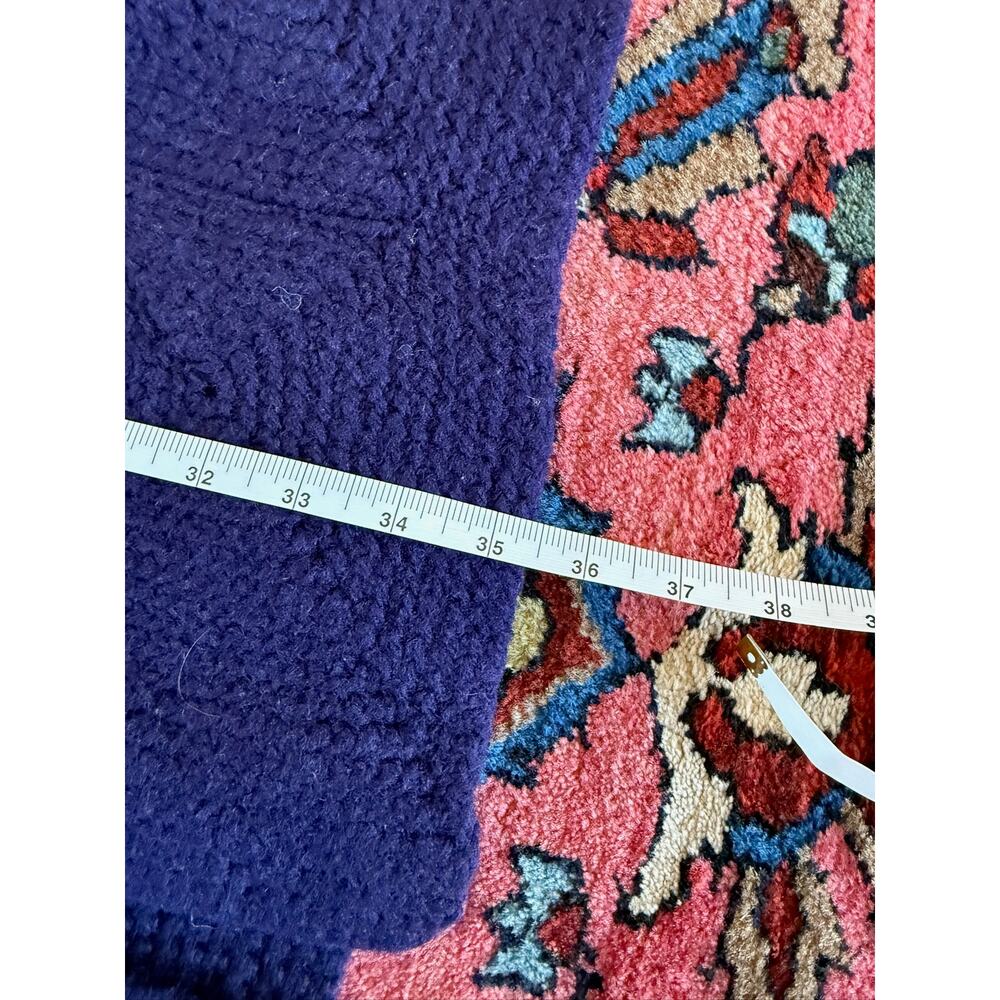 Vintage Crochet Sweater Granny Boho Duster Women's XS- M Navy Knit - Picture 6 of 7